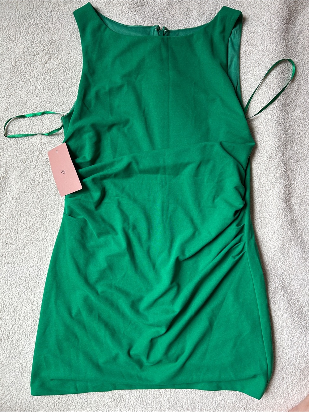 BHLDN Emerald Green Sleeveless Mini Sheath Dress